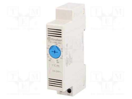 Sensor: termostato, NO, 10A, 250VAC, grampos de t.