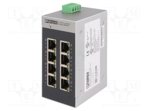 Switch Ethernet, n&atilde;o gerido, N&uacute;mero de portos: 8,.