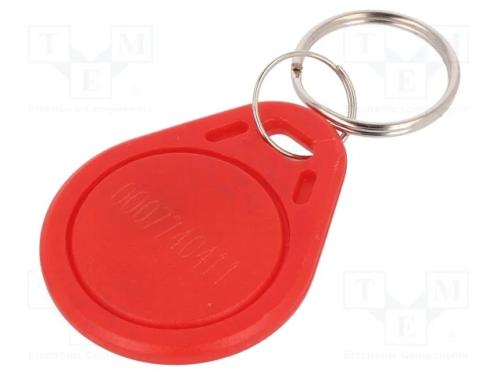 Porta-Chaves Rfid, Pl&aacute;stico, Vermelha, 125khz, 8brom