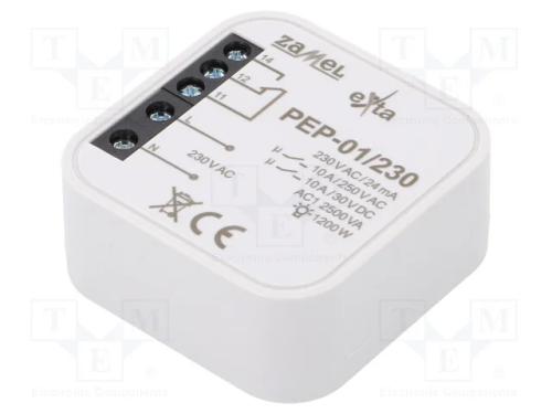 Rel&eacute;, em caixa de jun&ccedil;&atilde;o, 230VAC, IP20, -10&divide;55C, .