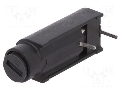 Tomada, fus&iacute;veis cil&iacute;ndricos, THT, 5x20mm, -40&divide;85.