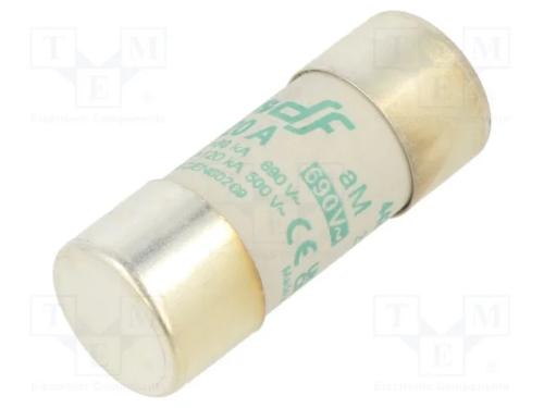 Fus&iacute;vel: baixa tens&atilde;o, aM, 20A, 690VAC, 22x58mm
