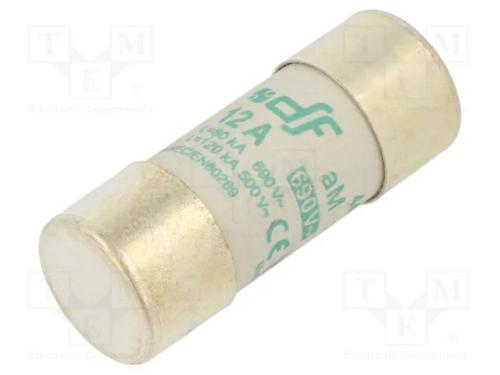 Fus&iacute;vel: Baixa Tens&atilde;o, Am, 12a, 690vac, 22x58mm