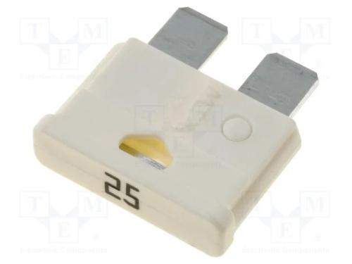 Fus&iacute;vel: Baixa Tens&atilde;o, 25a, 32vdc, Automotivo, 19mm, Unival