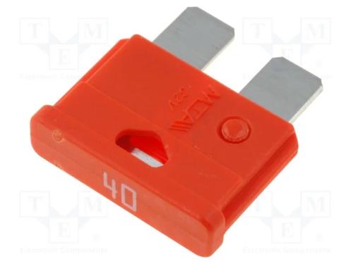 Fus&iacute;vel: Baixa Tens&atilde;o, 40a, 32vdc, Automotivo, 19mm, Unival