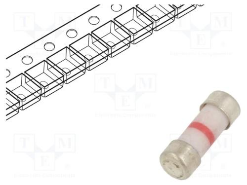Fus&iacute;vel: baixa tens&atilde;o, r&aacute;pido, 50mA, 250V, cer&acirc;mi.