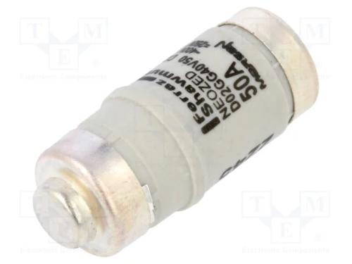 Fus&iacute;vel: Baixa Tens&atilde;o, Gg, 50a, 400vac, 250vdc, Industrial, D02