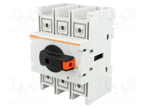 Disjuntor de isolamento, Polos: 3, para trilho DI.
