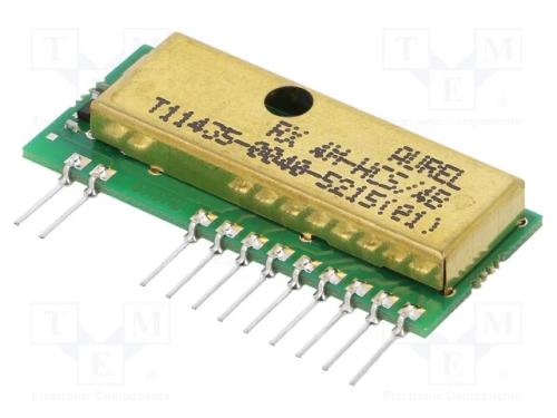 M&oacute;dulo: RF, receptor AM, OOK, 433,92MHz, -106dBm,.