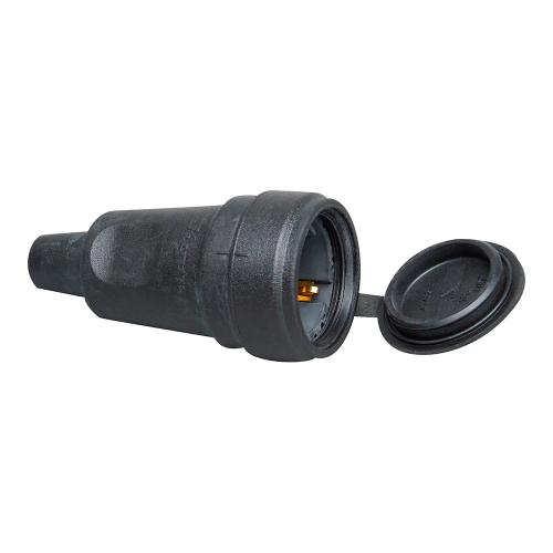 Base ar de borracha 2p+e com tampa, 16a 230v, pre.