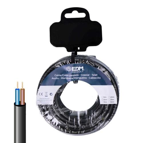 Mangueira tubular h05vv-f 2x0,75mm2 preta 25m.