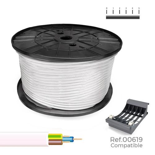 Mangueira tubular h05vv-f, 3g1mm2 branca 200m. ( .