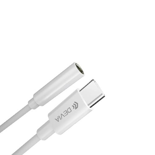 Adaptador Devia Ec608 Usb-C - Jack 3,5mm Branco