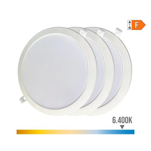 Pack 3 Downlights LED 18w, Luz Fria 6400k