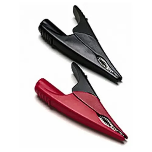Pin&ccedil;a Tipo Crocodilo 10a 1kvdc Preto e Vermelho Contatos: A&ccedil;o