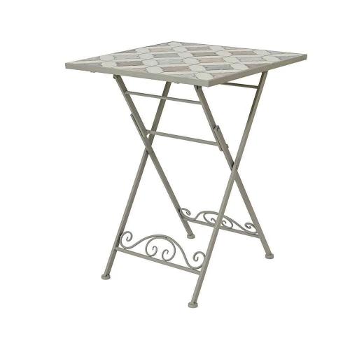 Mesa dobr&aacute;vel mosaico bistr&oacute; 58 x 58 x 76 cm