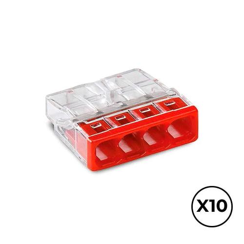 Conector rapido 4 condutores rigidos  maximo 2.